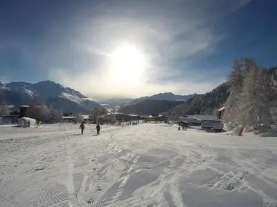 Blick auf eine Piste im Skigebiet Les Karellis © Les Karellis