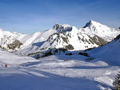Blick auf die Pisten im Skigebiet Praz de Lys Sommand © Praz de Lys Sommand