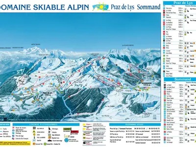Pistenplan Praz de Lys Sommand