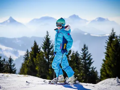 Kind beim Skifahren in Thollon Les Memises © OT Thollon Les Memises