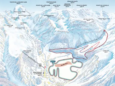 Pistenplan Pralognan-la-Vanoise