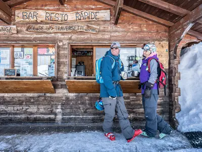 Urige Skihütte in La Rosière © Domaine Skiable de La Rosière