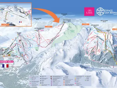 Pistenplan La Rosière