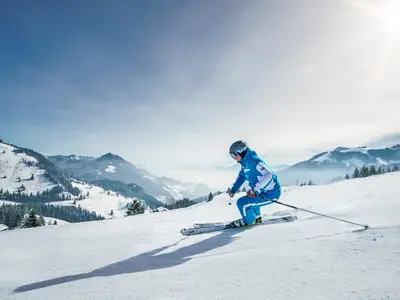 Skifahrer am Sudelfeld © Bergbahnen Sudelfeld / Dietmar Denger