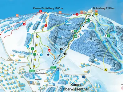 Pistenplan Fichtelberg im Erzgebirge