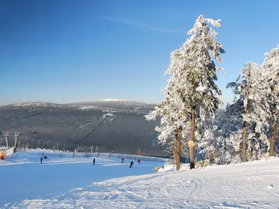 Nordhang am Wurmberg mit Blick auf den Brocken © Wurmbergseilbahn Braunlage