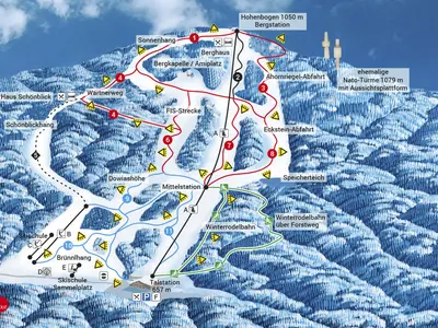 Pistenplan Hohenbogen