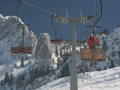 Blick auf den Sessellift © Kampenwandbahn