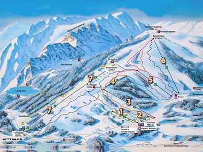 Pistenplan Kranzberg - Mittenwald