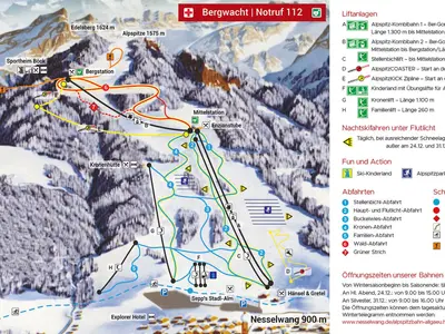 Pistenplan Alpspitzbahn Nesselwang