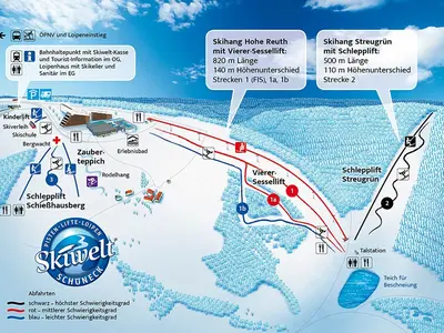 Pistenplan Skiwelt Schöneck