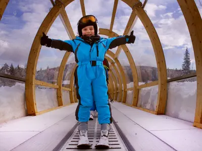 In Mitterdorf gibt es einen überdachten Zauberteppich © Martin Sanain