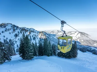 Blick auf die Gondelbahn am Hochgrat in Oberstaufen © Hochgratbahn GmbH U. Co.