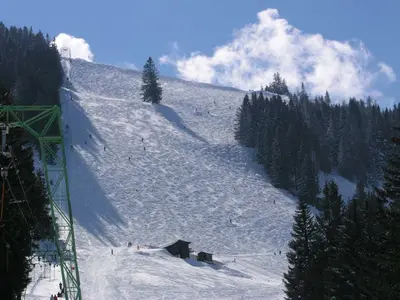 Blick auf die schwarze Piste © Buron Lifte