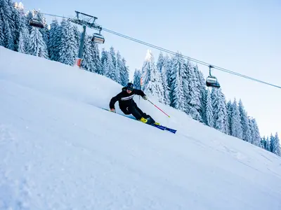 Skifahren in der Skiarena Steibis © Imbergbahn & Skiarena in Steibis / Moritz Sonntag