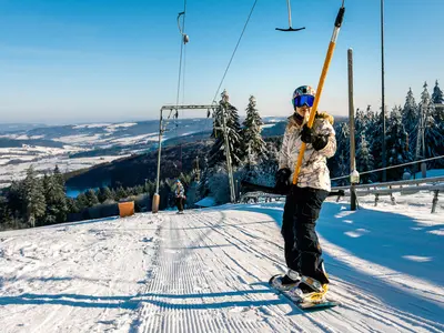 Snowboarderin auf der Wasserkuppe © MDA / MettiDigitalArtist