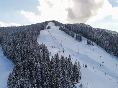 Drohnenaufnahme vom Götschenkopf © Götschen Skilift GmbH & Co KG.