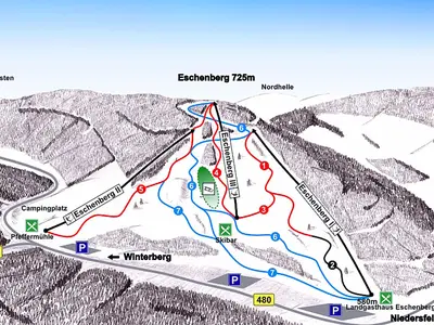 Pistenplan Eschenberg Niedersfeld