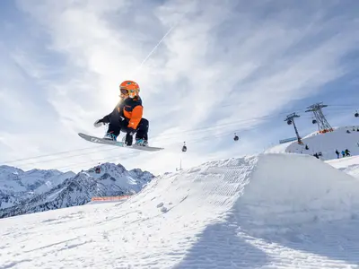 Snowpark vor der Fellhornbahn © Oberstdorf / Kleinwalsertal Bergbahnen