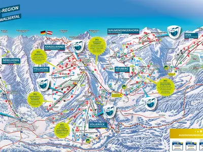 Pistenplan Kleinwalsertal - Oberstdorf