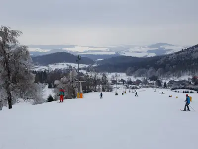 Blick auf die Abfahrt am Skilift Lausche © Tilo Knöbel