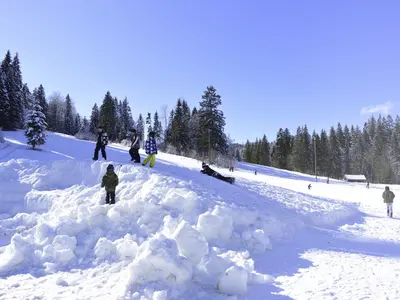 Blick auf den Rodelhang am Barmsee © Alpenwelt Karwendel / Stefan Eisend