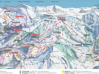 Pistenplan Adelboden - Lenk