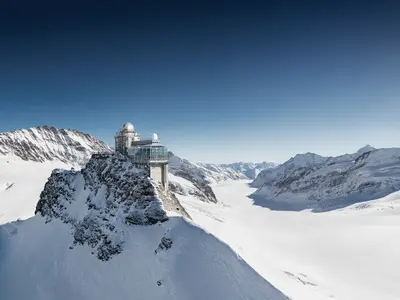 Das Jungfraujoch ist eine der beliebtesten Sehenswürdigkeiten in der Schweiz © Jungfraubahnen