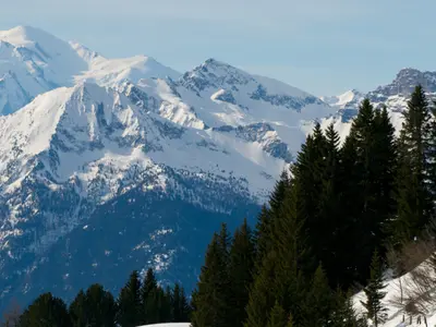 Sicht auf Mont Blanc vom Mountaintrain in Villars © Villars Tourism, Switzerland