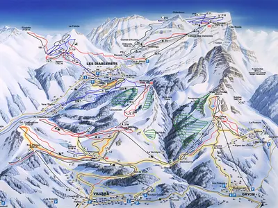 Pistenplan Villars - Gryon - Les Diablerets