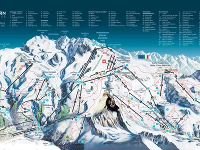 Pistenplan Matterhorn Ski Paradise