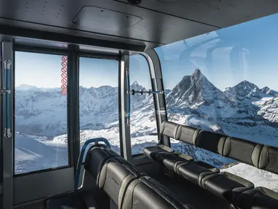 Gondel des Glacier Rides im Skigebiet Matterhorn Ski Paradise © Zermatt Bergbahnen AG