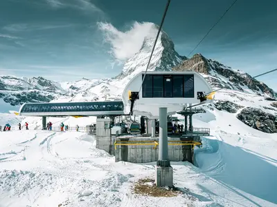 Station Schwarzsee vor dem Matterhorn © Zermatt Bergbahnen AG