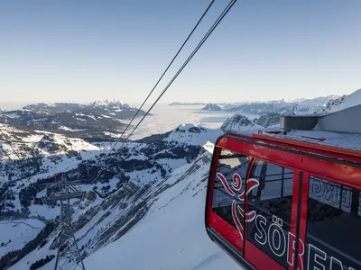Seilbahn im Skigebiet Brienzer Rothorn Eisee in Sörenberg © Yannick Röösli