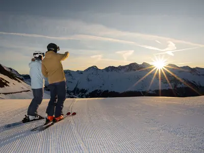 Early Bird Skifahren im Skigebiet Lenzerheide © Michael Zumsteg