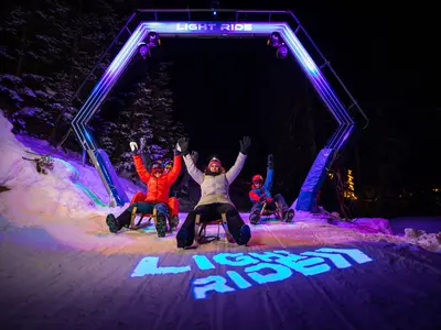 Light Ride Lenzerheide an der Talstation Rothorn © Cemil Erkoc/Ferienregion Lenzerheide