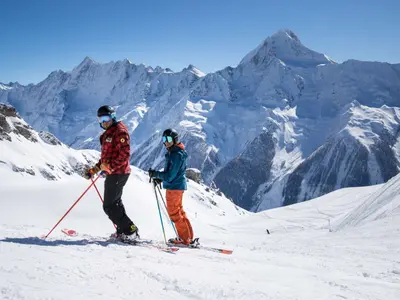 Skifahren im Lötschental auf der Lauchernalp © Lötschental Marketing AG