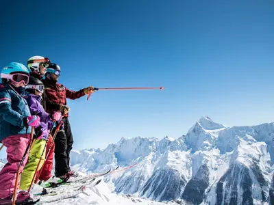 Skifahren im Skigebiet Lauchernalp © Lötschental Marketing AG