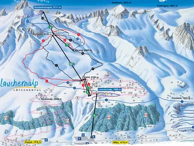 Pistenplan Lauchernalp