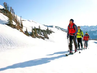 Skitourenläufer in Savognin © Savognin Tourismus im Surses