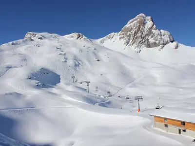 Blick auf das Skigebiet Flumserberg © Bergbahnen Flumserberg AG
