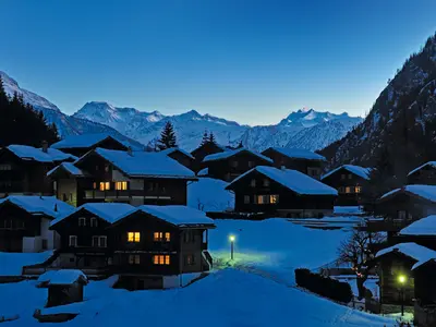 Das Dorf Belalp bei Nacht © Switzerland Tourism / Christian Perret