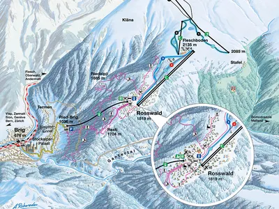 Pistenplan Rosswald