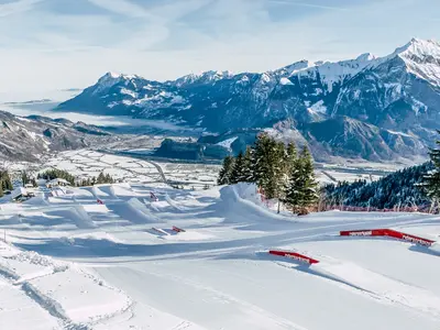 Blick übers Skigebiet Pizol © Pizolbahnen AG