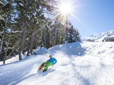 Schlittenfahren am Pizol © Pizolbahnen AG