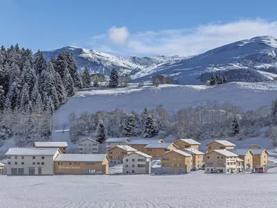 Blick auf das Pradas Resort © Bergbahnen Brigels Waltensburg Andiast AG