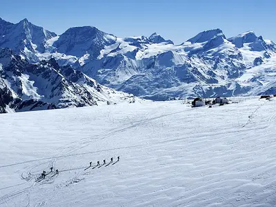 Skitour auf dem Plateau von Arolla © Etat du Valais / François Perraudin