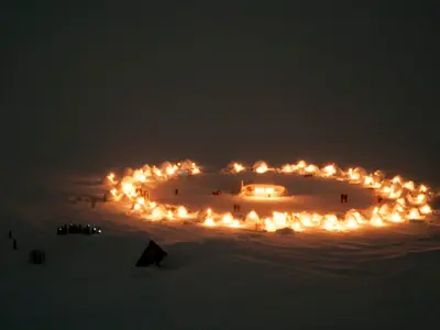 Iglus erleuchtet Engstligenalp © PHOTOPRESS/Adelboden/Mattias Nutt