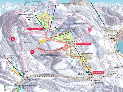 Pistenplan Sattel Hochstuckli