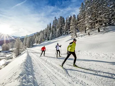 Langläufer in Minschuns © Andrea Badrutt, Chur